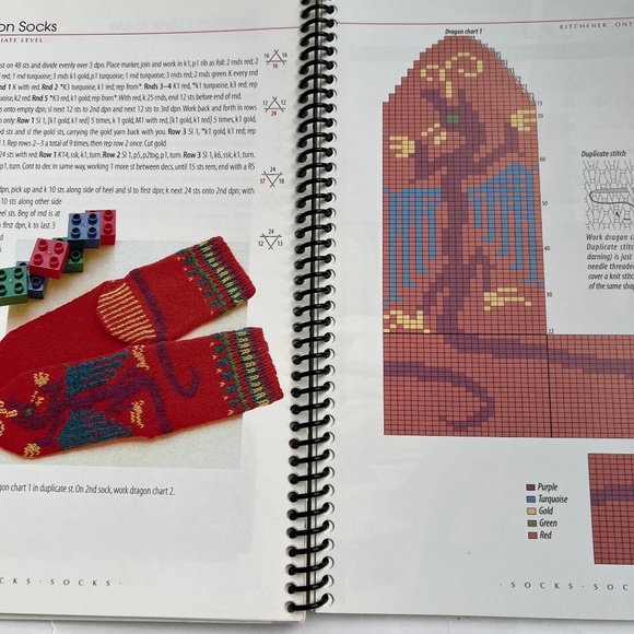 Socks Socks Socks Knitting Pattern Soft Cover Book 70 Designs Elaine Rowley - Picture 10 of 14